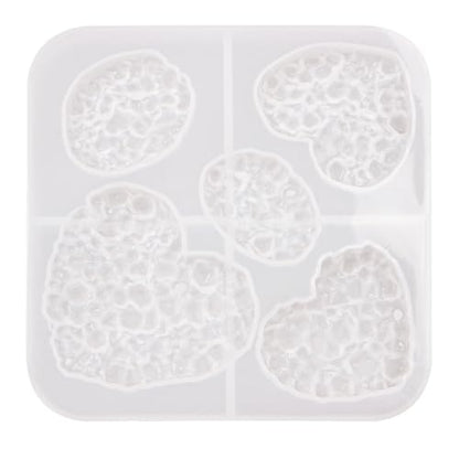 Crystal Stones Pendant Resin Molds, 5-Cavity Necklace Jewelry Silicone Molds for Epoxy Resin, DIY Casting Craft Mold for Keychain Jewelry Making