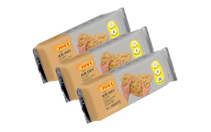 Jovi - Air Dry Clay, Sand Ochre Color, 3 x 1.1 lb, Total of 3.3 lb - color: Ochre, size: 3.3 lb