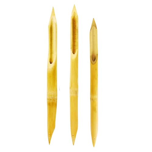 Artist's Best 3 Pieces Double Head Strong Bamboo Pottery Ceramic Shaping Tools and Reed Pens || Great for Sculpting, Shaping and Using Black Ink - size: 3 Piece (Bamboo Shaping Reed Pens)