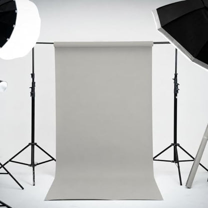 Kate Seamless Paper Backdrop for Photography Light Gray Photo Backdrop Paper (53''x16.4' Pursuit Grey) - color: Pursuit Grey, size: 53''x16.4'