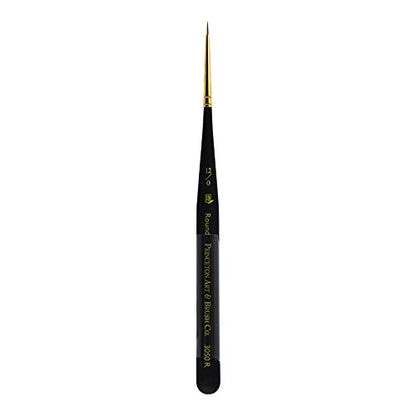 Princeton Mini-Detailer Round Brush, Synthetic, Short Handle, Size 12/0 inch, 1 Count - color: Black, size: 12/0