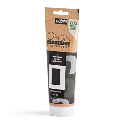 PEBEO Origin Acrylics 120ml Matte Acrylic Paint, Raw Umber | Cool earth brown for underpainting and natural shadows - high-viscosity matte acrylic paint in a 120 ml eco-tube. - color: Raw Umber
