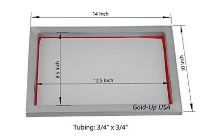 Aluminum Screen Printing Screens, Size 10 x 14 Inch Pre-Stretched Silk Screen Frame (200 Yellow Mesh) - size: 200 Yellow Mesh