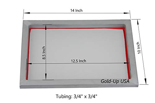 Aluminum Screen Printing Screens, Size 10 x 14 Inch Pre-Stretched Silk Screen Frame (200 Yellow Mesh) - size: 200 Yellow Mesh