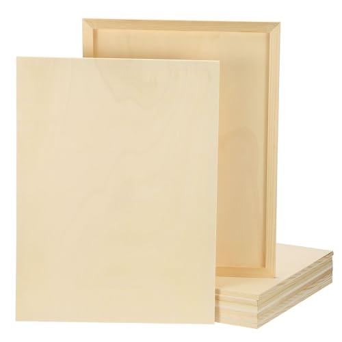 PATIKIL 12 x 16 Inch Wood Canvas Panels, 8pcs Unfinished Wooden Frame Square Art Board for Crafts Oil Paint Pouring Acrylics Painting DIY - size: 12 x 16 Inch