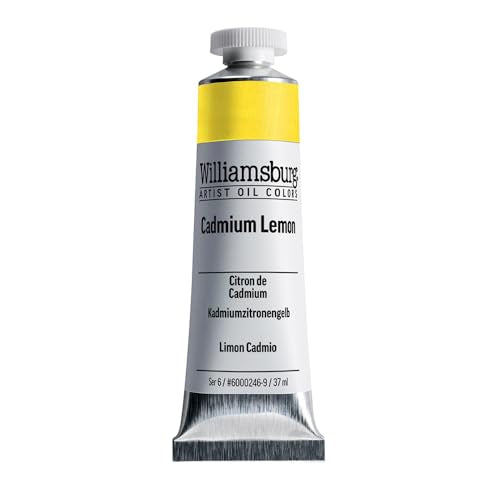 Williamsburg Artist Oil Colors by GOLDEN, Cadmium Lemon, 37 ml tube, Professional Oil Paint, Opaque - color: Cadmium Lemon, size: 1.25 Fl Oz (Pack of 1)