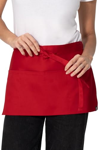 Chef Works Unisex Waitress Apron - color: Red