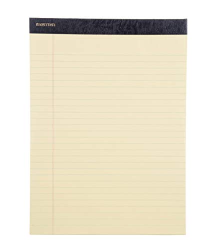 Mintra Office Canary Legal Pads - Premium Quality Heavyweight Paper With Micro-perforated sheets, Smooth-lined paper, Ideal for Office Tasks, Assignments or Notes, Meetings, and Journaling, 6 pack WIDE RULED, Yellow Paper, Premium Writing Pad, 8.5"x11" -