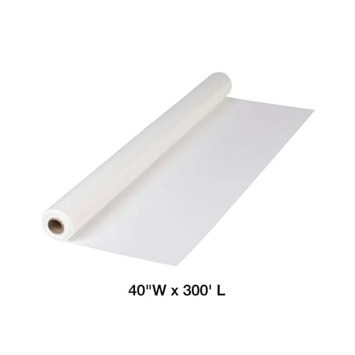 HFM114000 - Plastic Roll Tablecover - color: White, size: 3600" x 480" (Rectangular)