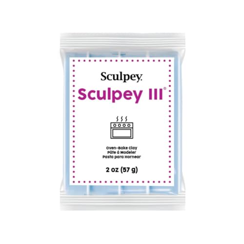 Sculpey Oven-Bake Clay, 2 oz. Bars, Sculpey III Sky Blue, 30 Bars | Polymer Clay, Perfect for Jewelry, Home Decor, and General Crafting - size: 2 oz. Sky Blue (30-Pack)