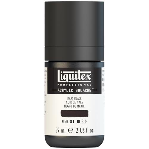 Liquitex Acrylic Gouache, 2-oz (59ml) Bottle, Mars Black - color: Mars Black