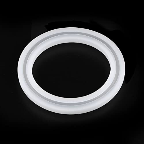 HARFINGTON Bracelet Mold Bangle Ring Mold Silicone Round Epoxy 69mm Wristlet Keychains Mold for DIY Resin Bangle Bracelet Car Key Chain Jewelry Making - size: 64mmx90mm