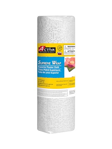 Supreme Wrap Premium Plaster Cloth, 8” x 15’, 1 Roll, Ideal for Sculpting