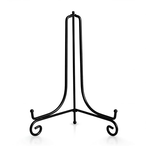 Artliving Plate Stands for Display, 15Inch Black Iron Easel Plate Display Photo Holder Stand, Displays Picture Frames, Decorative Plates, Tablets and Art (2 pack) - size: 15 inch(2 Pack)