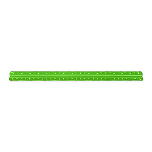 Alumicolor Aluminum Combination Solid Drafting Scale, 12IN, Green - color: Green, size: 12 Inch, style: Combination