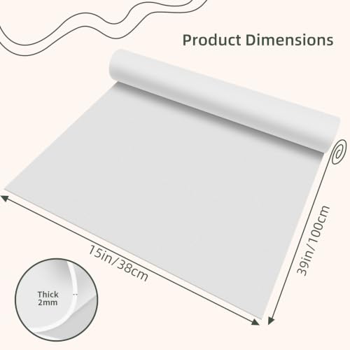Foam Craft Sheets, 38x100CM EVA Foam Roll, 2MM White DIY Handcraft Paper - color: WHITE-15x39in-2MM