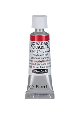 Schmincke - HORADAM® AQUARELL - finest artists' watercolours, Perylene red deep - 5 ml - color: 344 perylene dark red, size: 0.17 Fl Oz (Pack of 1)