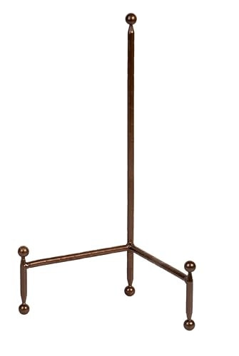 Red Co. Decorative Tripod Plate Stand and Art Holder Easel in Bronze Finish - 14" h - color: Bronze, size: Height - 14"