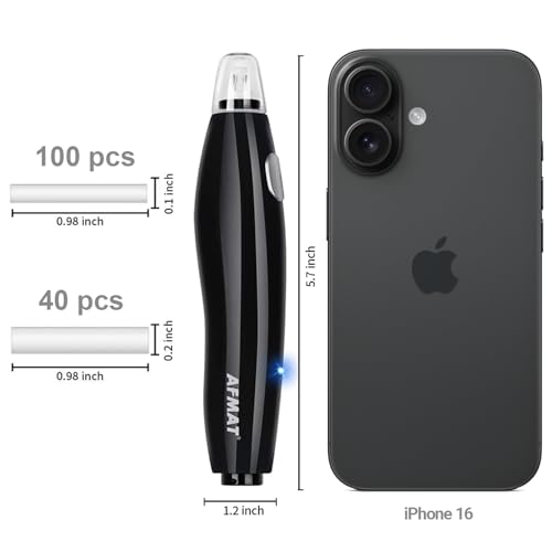 AFMAT Electric Eraser for Artists, Rechargeable Electric Eraser Kit, 140 Refills for Drafting, Electric Pencil Eraser - Battery Operated for Drawing Pencils, Crafts, Arts EE04(Black) - color: Black