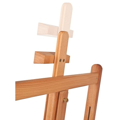 Mabef M33 Studio Easel, Oiled Beech Wood Adjustable Indoor Easel Convertible to Painting Table, Supports Oil, Acrylic, Watercolour, Pastel - style: Adjustable,Compact