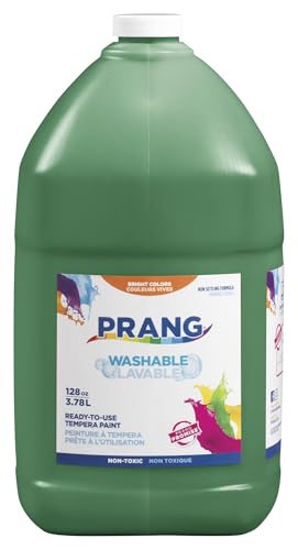 Prang Ready-to-Use Washable Tempera Paint, 1 Gallon Bottle, Green (10604) - color: Green