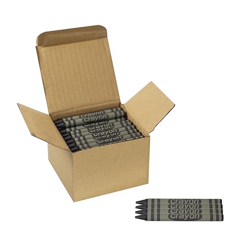 80 Count Single Color Crayons Bulk Pack - BLACK single color crayon refill - Regular size crayons (5/16" x 3-1/2") - color: Black