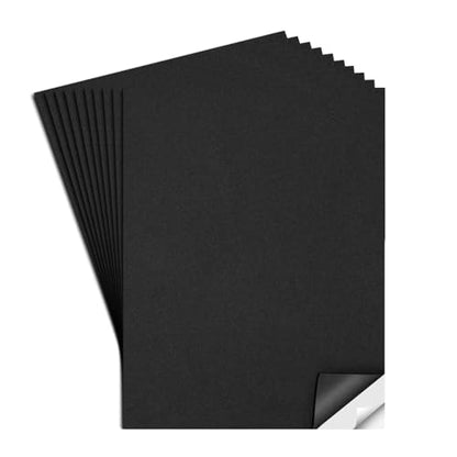MEARCOOH 3mm Self Adhesive Foam Sheets Crafts, Black 9x12 Inch Sticky Eva Foam Paper for Crafts Cardmaking Cushion Embroidery Classroom Scrapbooking Crafts - color: Black Self-adhesive, size: 9X12in-3mm