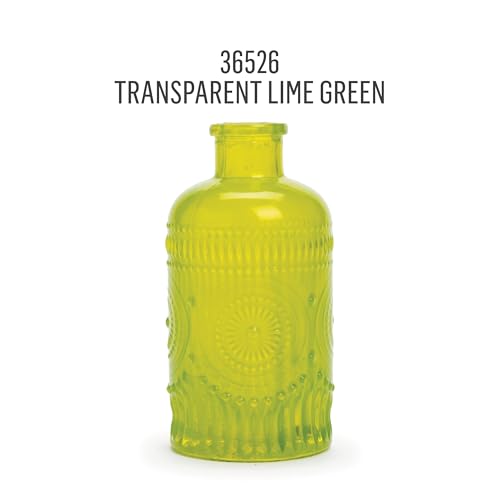 FolkArt Murano Transparent Acrylic Glass Paint, Lime Green, Perfect for Indoor and Outdoor Arts and Crafts Projects, 2 fl oz, 36526 - color: Transparent Lime Green, style: Transparent
