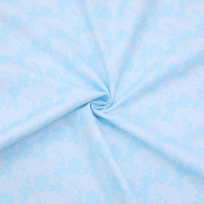 Tinyspool & Co. Quilting Bundle – Eternal Bleu Twirlie Roll Fabric + 3-Yard Fabric No.15 – Baby Blue – 100% American Cotton Fabric Kit with Strips & Pre-Cut Yardage for Borders, Binding & Backing