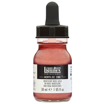 Liquitex Professional Acrylic Ink, 1-oz (30ml) Jar, Iridescent Rose Gold - color: Iridescent Rose Gold, style: 1-oz Jar