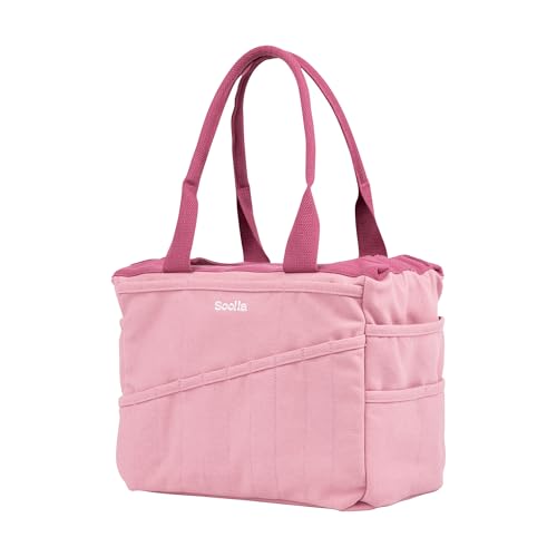 Soolla Studio Bag: Art Supply Storage Organizer & Pottery Tool Bag, Washable Tote, Yarn Bag, Crochet, 30 Pockets, 15+ Colors - color: Desert Rose