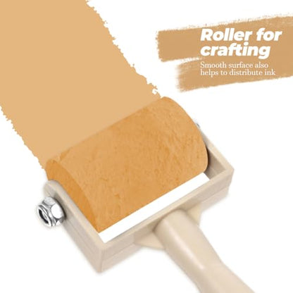 ULDIGI 5 Pack Printmaking Roller Brayer Rubber Brayer Roller for Printmaking Printing Glue Stick Ink Oil Paint Stamping Craft Projects 3.74 X 1.96 X 0.78 in