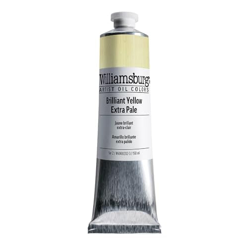 Williamsburg Artist Oil Colors by GOLDEN, Brilliant Yellow Extra Pale, 150 ml tube, Professional Oil Paint, Opaque - color: Brilliant Yellow Extra Pale, size: 5.07 Fl Oz (Pack of 1)