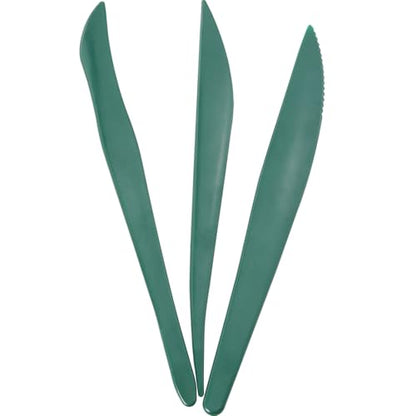 ZCZQC 1Set Clay Modeling Tool Set Plastic Sculpting Knife Wax Carving and Pottery Finishing Tools Green for Fine Carving, Pottery Art Tools