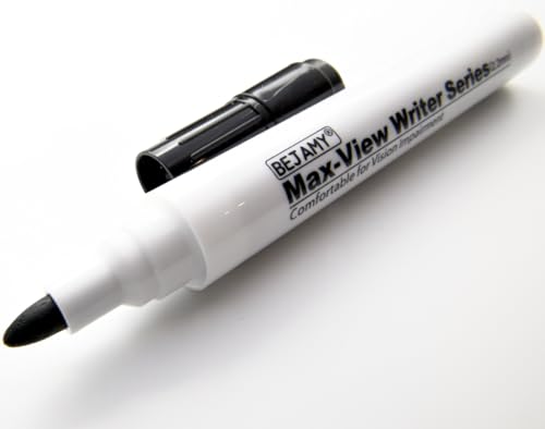 (Bullet Tip-2.2mm,PACK of 3,Black Water-Based ink) Max-View Writer Bold Writing Pen, Low Vision Assistive Writing Tool for Visual Impairment,Odorless,Non-Toxic,No Oil,Alcohol Free