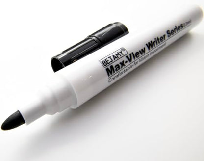 (Bullet Tip-2.2mm,PACK of 3,Black Water-Based ink) Max-View Writer Bold Writing Pen, Low Vision Assistive Writing Tool for Visual Impairment,Odorless,Non-Toxic,No Oil,Alcohol Free