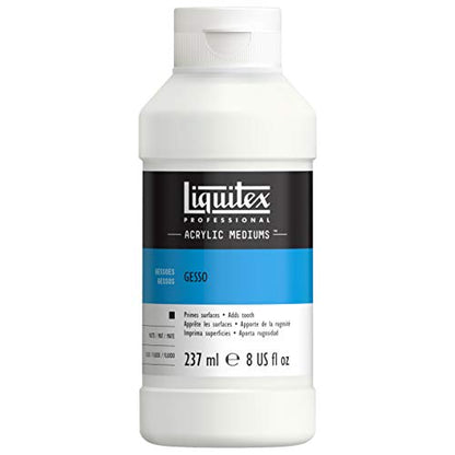 Liquitex Professional Gesso Surface Prep Medium, 237ml (8-oz), White - color: White, size: 8 Fl Oz (Pack of 1), style: 8-oz