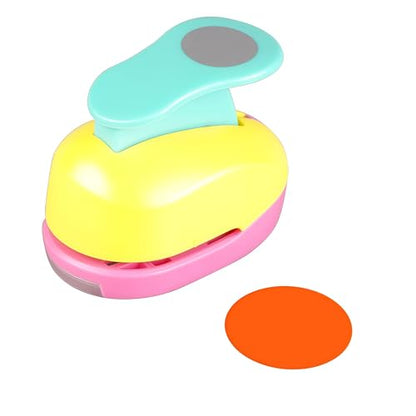 Circle Punch 1.18 inch Craft Lever Punch Circle Shape Lever Handmade Paper Candy Color By Random 1.18 inch（30mm） - color: EVA-Circle-1.18