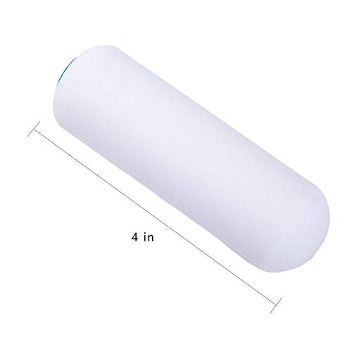Mister Rui 30 Pack 4 Inch Foam Paint Roller Covers | Small Sponge Roller 4 Inch, High Density Foam Brings Smooth Finishes, Perfect for Cabinets, Cupboards, Doors - color: 30 Pcs 4" Foam Roller Cover