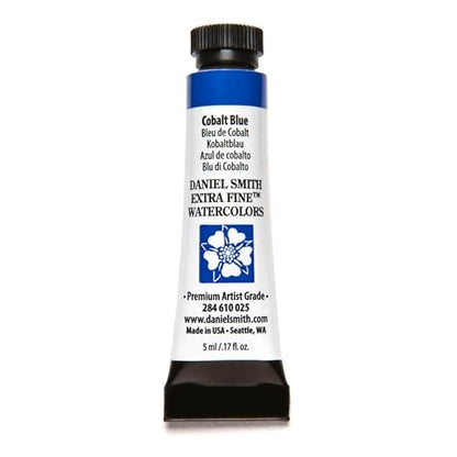 Daniel Smith Extra Fine Watercolor Paint, 5ml Tube, Cobalt Blue, 284610025, 0.17 Fl Oz (Pack of 1) - color: Cobalt Blue