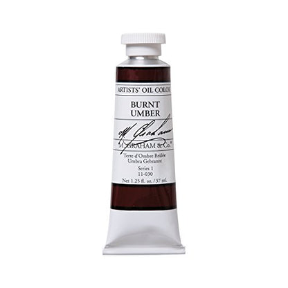 M. Graham Artist Oil Paint Burnt Umber 1.25oz/37ml Tube - color: Burnt Umber, size: 1.25 Fl Oz (Pack of 1)