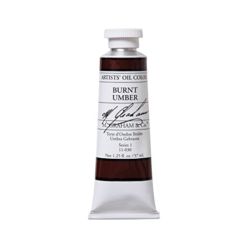 M. Graham Artist Oil Paint Burnt Umber 1.25oz/37ml Tube - color: Burnt Umber, size: 1.25 Fl Oz (Pack of 1)