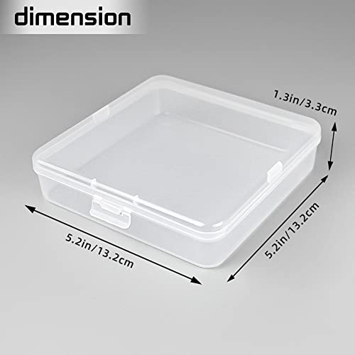 DUOFIRE Plastic Box Organizer, Small Storage Containers, Square 2 Pack - size: Square | 2 Pack