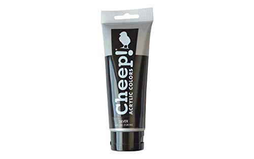 Cheep! Acrylic Paints, 4 oz. Tube - Silver, Perfect for Artists - Quality Acrylic Paint Heavy Body Paint Artist and Student - color: Silver