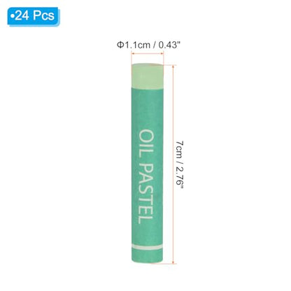 PATIKIL Turquoise Oil Pastels, 24Pcs Soft Oil Crayons Creamy Pastels Stick Art Supplies for Art Painting Drawing Blending Graffiti for Artists Beginners - color: Turquoise