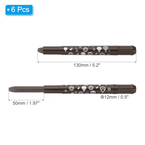 PATIKIL Watercolor Gel Crayon, 6Pcs Washable Twist Coloring Crayons Bulk Blendable for Coloring, Drawing, Painting, Dark Coffee Crayon - color: Dark Coffee