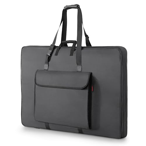 Premium Art Portfolio Case - 32" x 42" - Soft Sided - Foldable - Waterproof & Tear Resistant - Artwork, Photography, Sketch, LCD, Monitor, Solar Panel - Shoulder Straps & Handles - size: 32 x 42