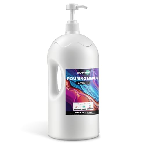 70 fl oz (2070 mL) Acrylic Pouring Medium | Improves Flow and Consistency for Fluid Art - size: 72.9 Fl Oz (Pack of 1)