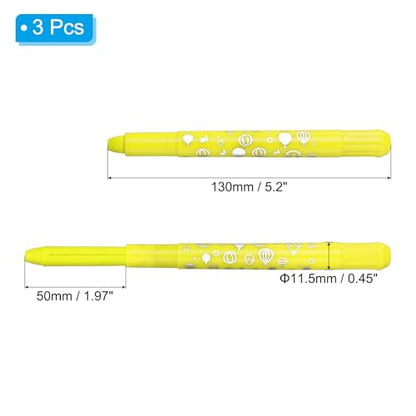 PATIKIL Gel Crayons, 3PCS Watercolor Crayons Silky Water Soluble Twist Bulk for Artists Coloring Drawing Painting, Lemon Yellow Crayon - color: Lemon Yellow