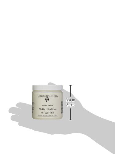 Grumbacher Artists' Acrylic Matte Medium and Varnish , 8 oz. Jar